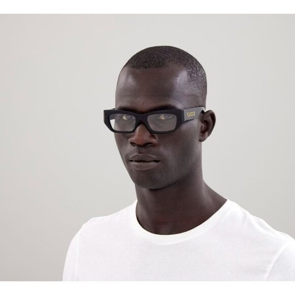 NEW GUCCI EYEGLASSES GG1297O 001 BLACK MEN EYEWEAR GUCCI - Picture 2 of 12